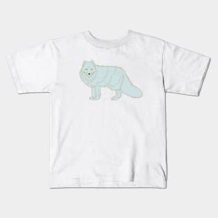 White Arctic Fox Gold Kids T-Shirt